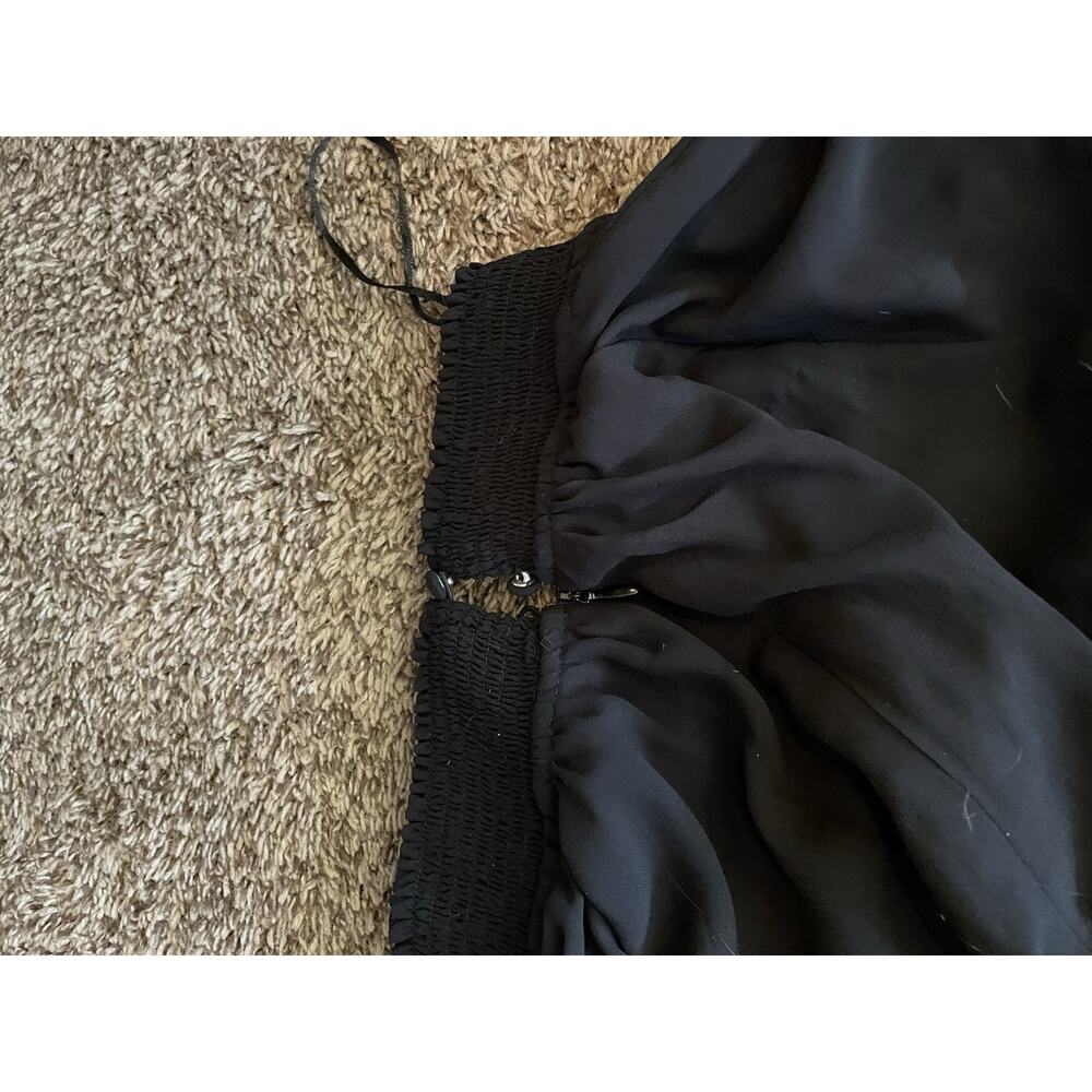 Vince Camuto Split Neck Wide Leg Jumpsuit Rich Black - Picture 5 of 11